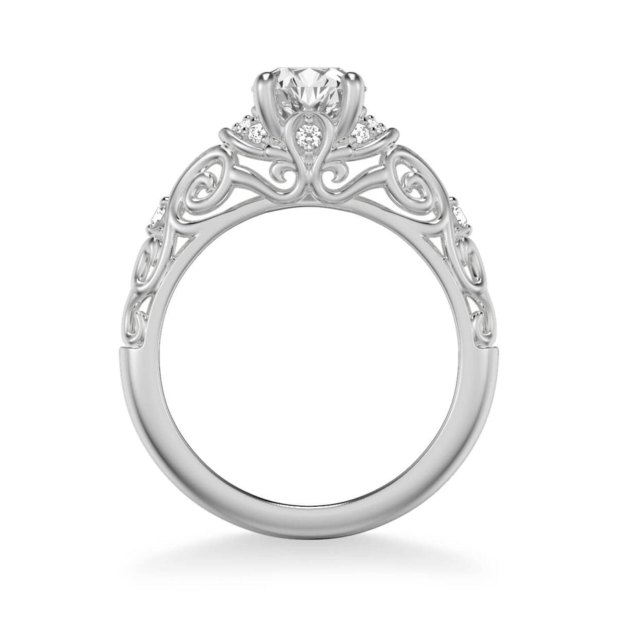 Peyton Vintage Side Stone Diamond Engagement Ring