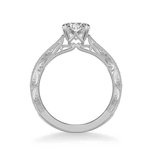 Julie Vintage Side Stone Diamond Engagement Ring