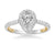 Delaney Lyric Collectin Classic Pear Halo Diamond Engagement Ring