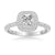 Haven Lyric Collection Classic Double Cushion Halo Diamond Engagement Ring