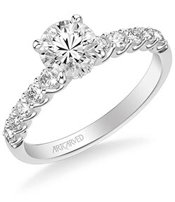 Faye Classic Side Stone Diamond Engagement Ring