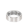 8MM Men's Contemporary Wedding Band - Bright Brush Finish and Bevel Edge with Inside Infinity Pattern and Rope Edge