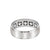 7MM Men's Contemporary Wedding Band - Bright Brush Finish and Round Edge with Inside Diamond Pattern and Rope Edge