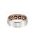 7MM Men's Contemporary Wedding Band - Bright Brush Finish and Round Edge with Inside Diamond Pattern and Rope Edge