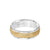 7MM Men's Wedding Band - Rope and Milgrain Center and Round Edge