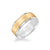 7.5MM Men's Classic Polished Wedding Band - Polished Finish with Milgrain Detail and Round Edge