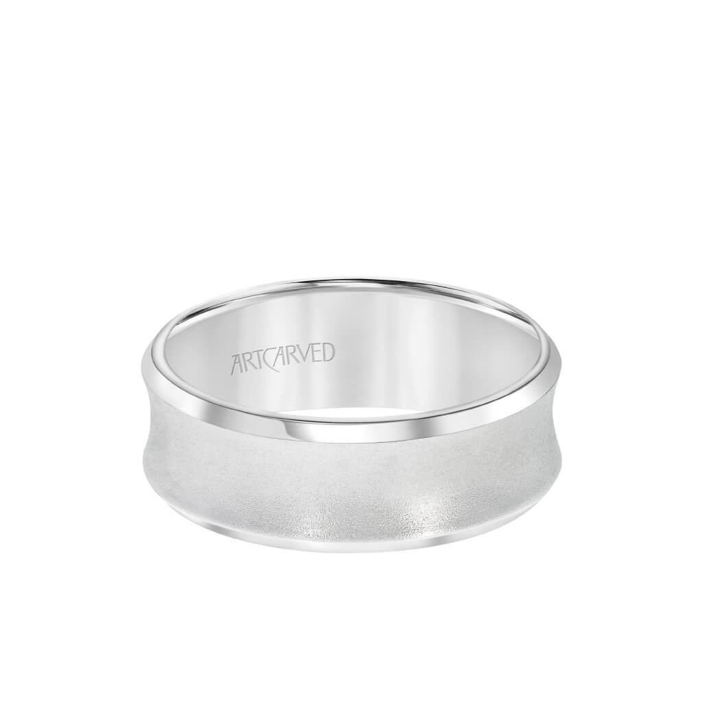 6MM Men&#39;s Wedding Band - Satin Finish and Bevel Edge