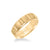 6.5MM Men's Wedding Band - Brush Finish with Geometric Design and Round Edge