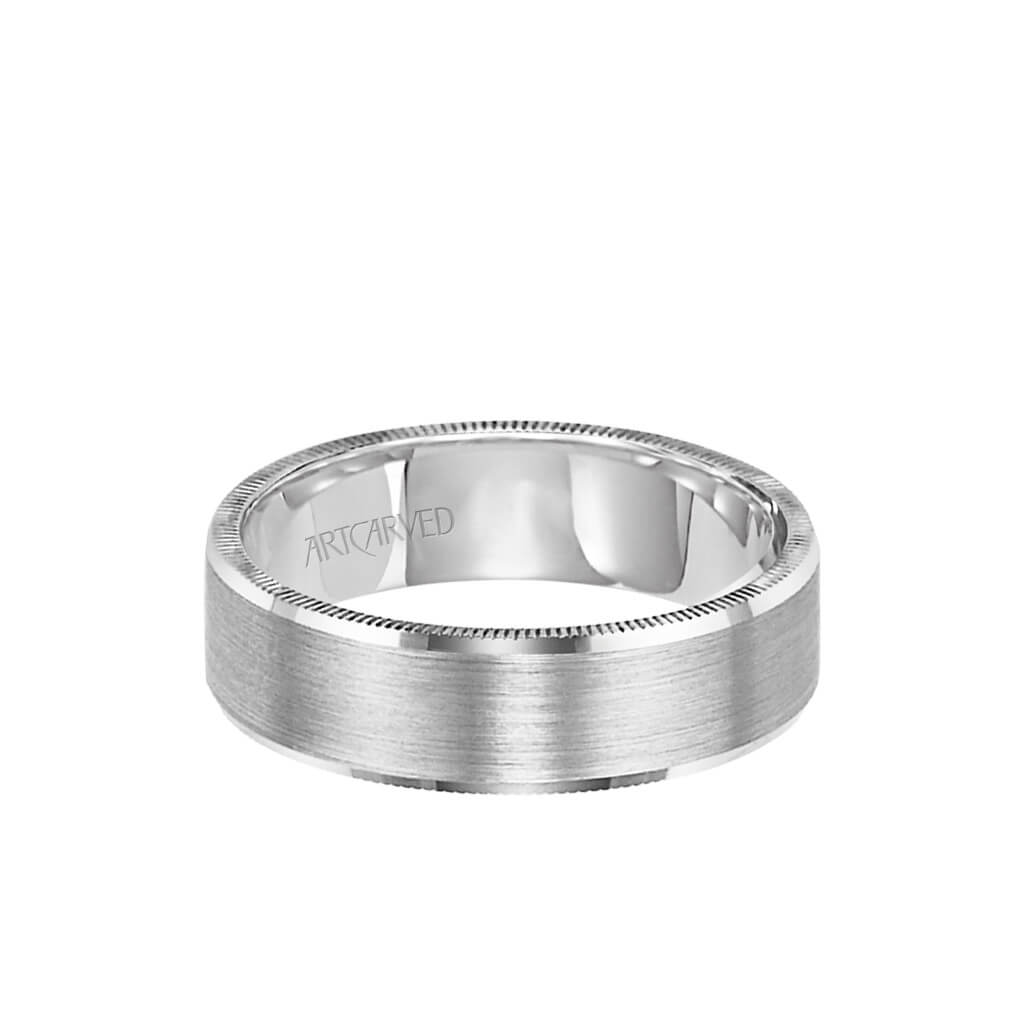 6MM Men&#39;s Wedding Band - Satin Finish and Coin Edge