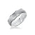 7.5MM Men's Classic Wedding Band - Domed Crystalline Finish and Flat Edge