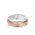 7.5MM Men's Classic Wedding Band - Domed Crystalline Finish and Flat Edge