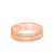 6.5MM Men's Wedding Band - Soft Sand and Bright Finish Flat Edge, rope and Milgraining treatment on top and sides