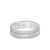 6.5MM Men's Wedding Band - Soft Sand and Bright Finish Flat Edge, rope and Milgraining treatment on top and sides