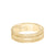 6.5MM Men's Wedding Band - Soft Sand and Bright Finish Flat Edge, rope and Milgraining treatment on top and sides