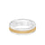 6.5MM Men's Wedding Band - Soft Sand Finish with Rope Center, and Bevel Edge with Side Rope Detail