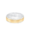 7MM Men's Wedding Band - Soft Sand Finish and Round Edge with Rope Detail and Milgrain Accents