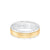 7MM Men's Wedding Band - Soft Sand Finish and Round Edge with Rope Detail and Milgrain Accents