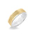 7MM Men's Wedding Band - Serrated Finish with Round Edge with Rope Detail