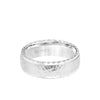 7MM Men's Wedding Band - Hammered Finish with Rope Edge