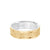 6.5MM Men's Wedding Band - Brush Hammered Finish with Flat Edge