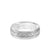 6.5MM Men's Wedding Band - Soft Sand Finish with Swiss Cut X Design with Milgrain and Flat Edge