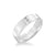 6MM Men's Contemporary Two Stone Diamond Wedding Band -  Satin Finish and Bevel, Coin Edge