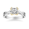 Solitude Contemporary Solitaire Twist Diamond Engagement Ring