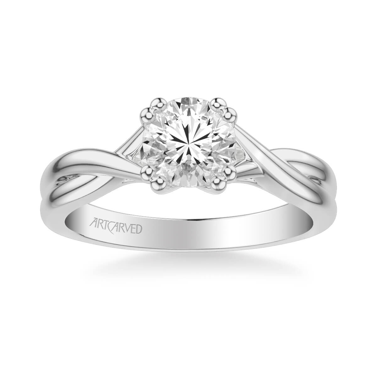 Twisted solitaire engagement ring discount