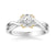 Solitude Contemporary Solitaire Twist Diamond Engagement Ring