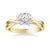 Solitude Contemporary Solitaire Twist Diamond Engagement Ring