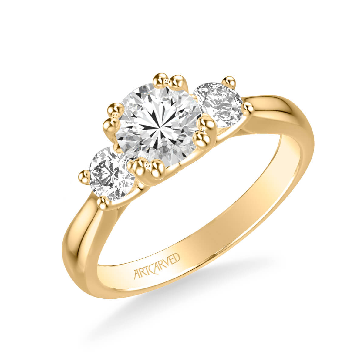 Buy Moissanite 3 Stone Ring in Platinum Over Sterling Silver 1.75 ctw at  ShopLC.