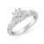 Peyton Vintage Side Stone Diamond Engagement Ring