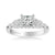 Adeline Contemporary Side Stone Floral Diamond Engagement Ring