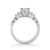 Adeline Contemporary Side Stone Floral Diamond Engagement Ring