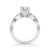 Gabriella Contemporary Side Stone Twist Diamond Engagement Ring