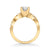 Gabriella Contemporary Side Stone Twist Diamond Engagement Ring