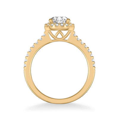 Layla Classic Round Halo Diamond Engagement Ring