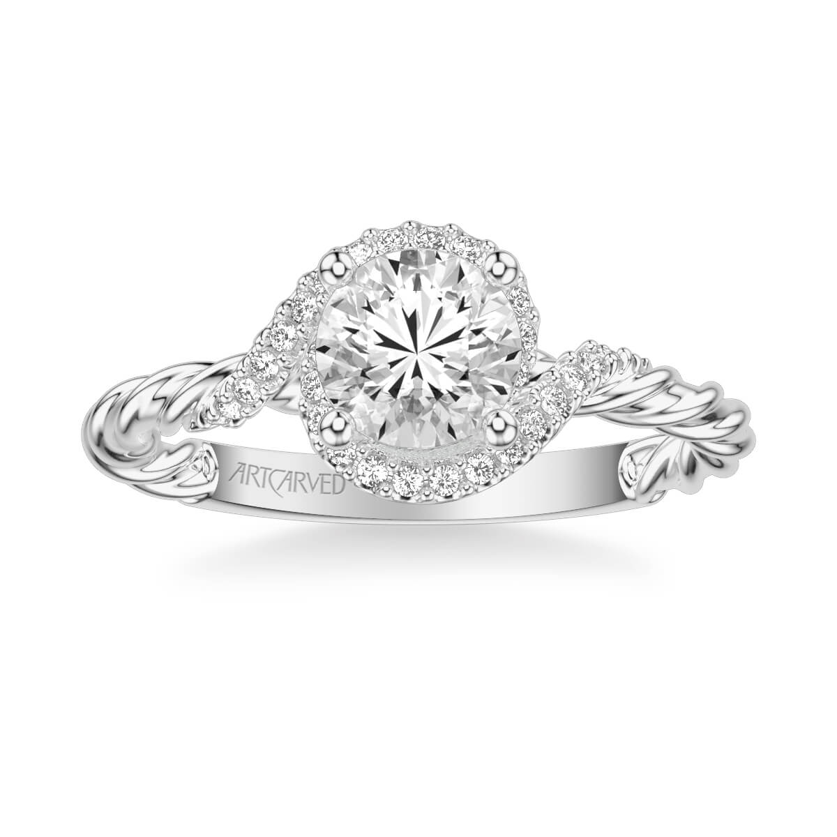 Buy Twisted Cable Princess Diamond Solitaire Engagement Ring