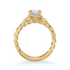 Jolie Contemporary Round Halo Rope Diamond Engagement Ring