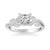 Milena Contemporary Side Stone Floral Diamond Engagement Ring