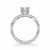 Madeleine Contemporary Side Stone Twist Diamond Engagement Ring