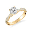 Madeleine Contemporary Side Stone Twist Diamond Engagement Ring