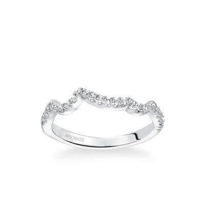 Thalia Contemporary Diamond Curved Wedding Band