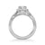 Thalia Contemporary Round Halo Floral Diamond Engagement Ring