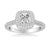 Avril Classic Halo Diamond Engagement Ring