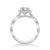 Kinsley Contemporary Round Halo Twist  Diamond Engagement Ring