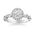 Kinsley Contemporary Round Halo Twist  Diamond Engagement Ring