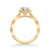 Kinsley Contemporary Round Halo Twist  Diamond Engagement Ring