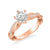 Marnie Contemporary Side Stone Twist Diamond Engagement Ring