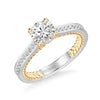 Keira Contemporary Side Stone Rope Diamond Engagement Ring